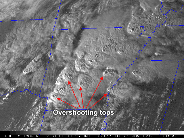 Thunderstorms over Arkansas