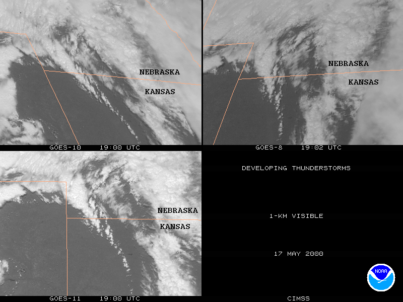 GOES-8, 10, and 11 visible image - Click to enlarge