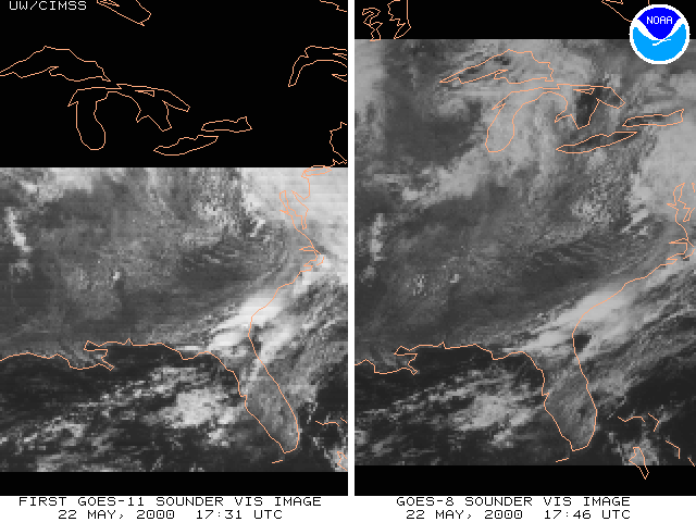 GOES-11 and 8 Sounder - Click to enlarge
