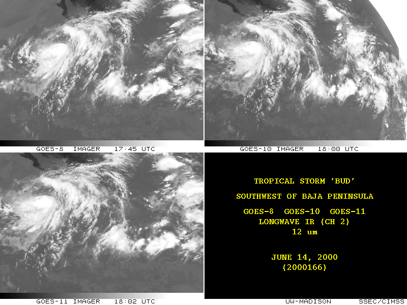 GOES-11 Imager Compared to 8/10 LW IR - Click to enlarge