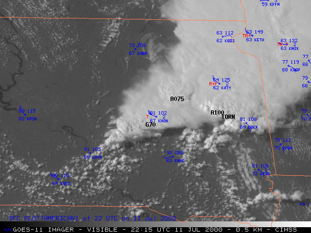GOES-11 visible - Click to enlarge
