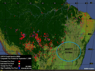 GOES-8 ABBA fire observations - Click to enlarge