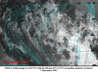 850 mb streamline analysis - Click to enlarge