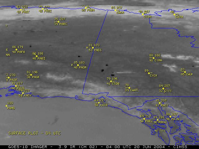 GOES-10 shortwave IR image - Click to enlarge