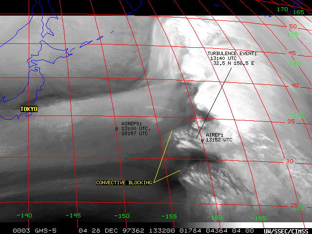 GMS 6.7 micron (water vapor) image
