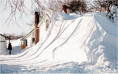 Minnesota snow drift