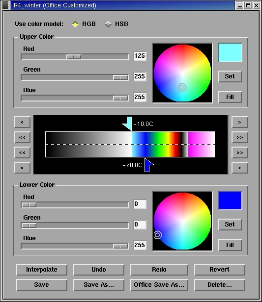 AWIPS color enhancement tool