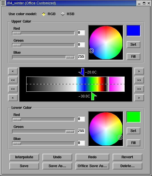 AWIPS color enhancement tool