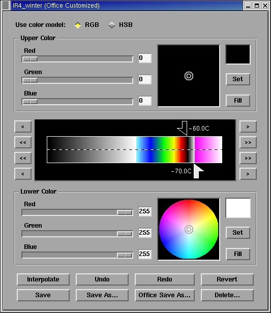 AWIPS color enhancement tool