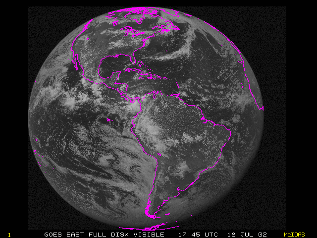 Full disk image from GOES