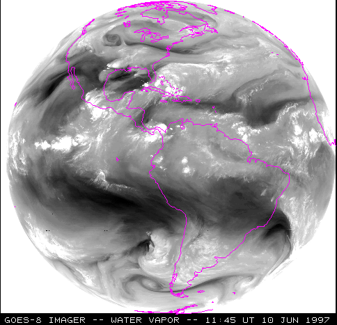 GOES-8 water vapor image