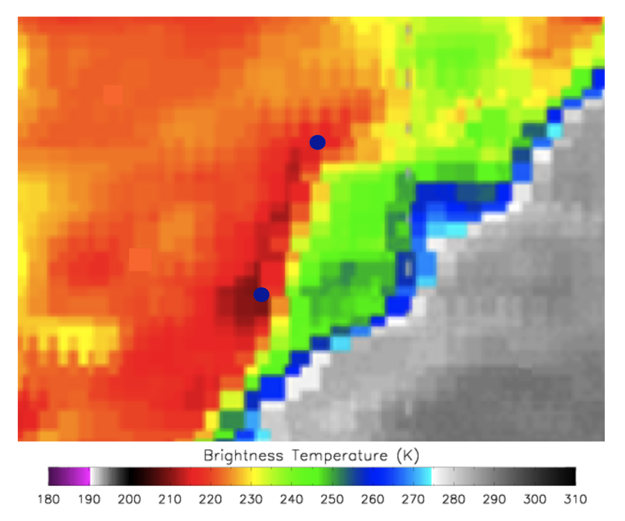 Flag the pixels as overshooting