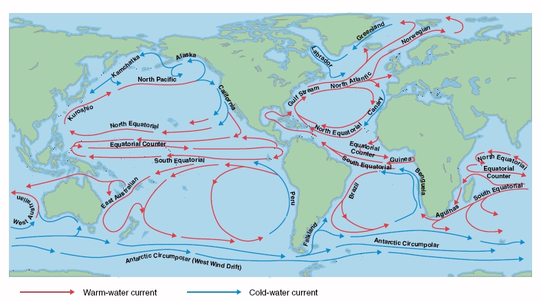 Pacific Ocean Current Chart