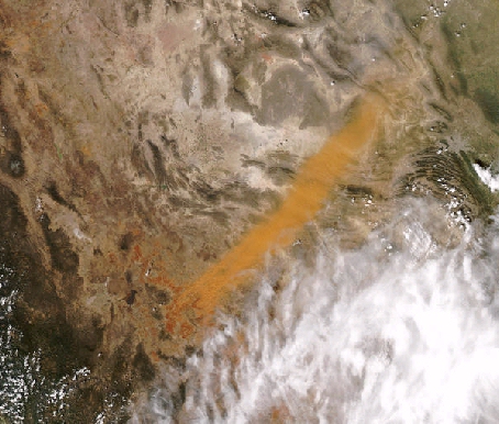Dust Plume in Northern Mexico