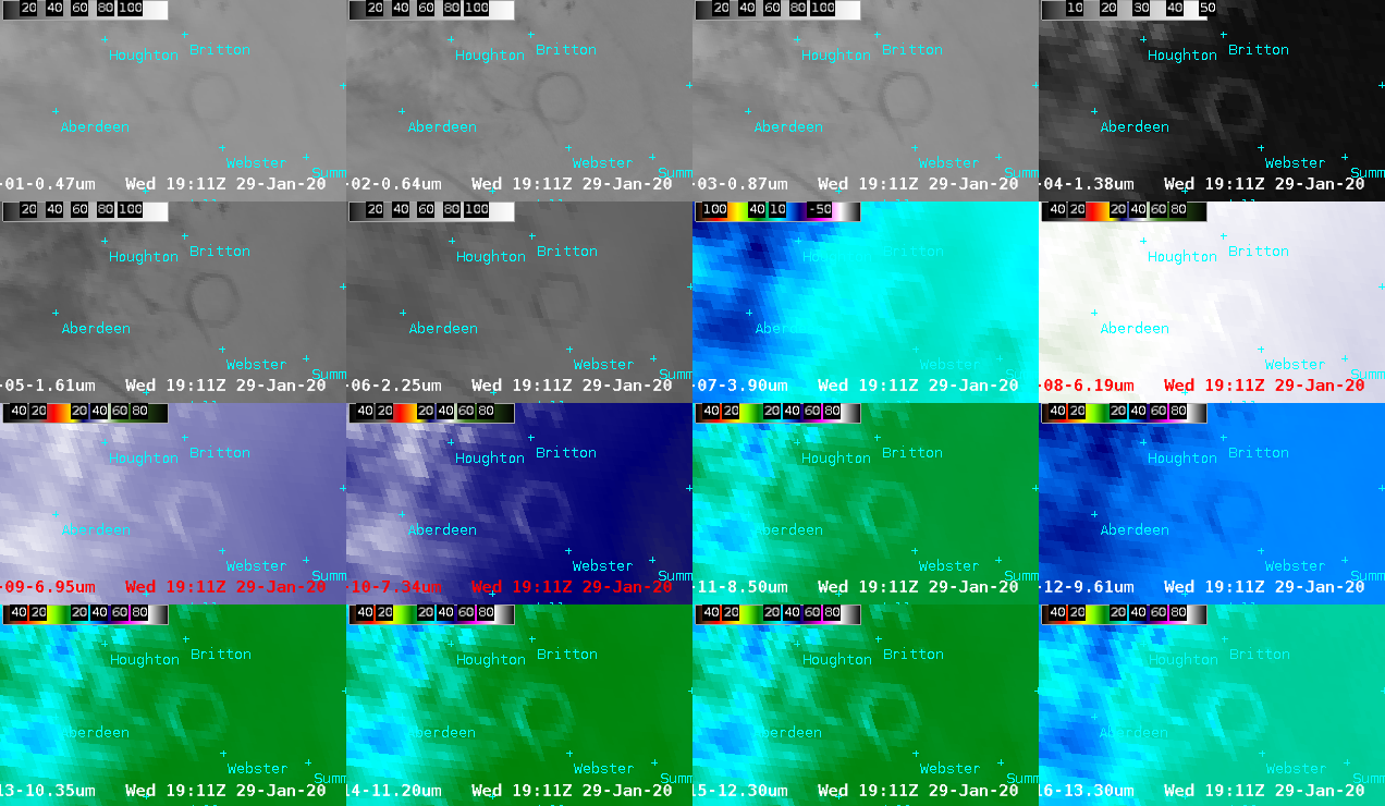 Multi-panel images of all 16 ABI spectral bands from GOES-16 [click to play animation | MP4]