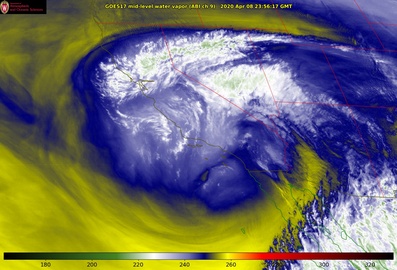 GOES-17 Mid-level Water Vapor (6.9 µm) images [click to play animation | MP4]