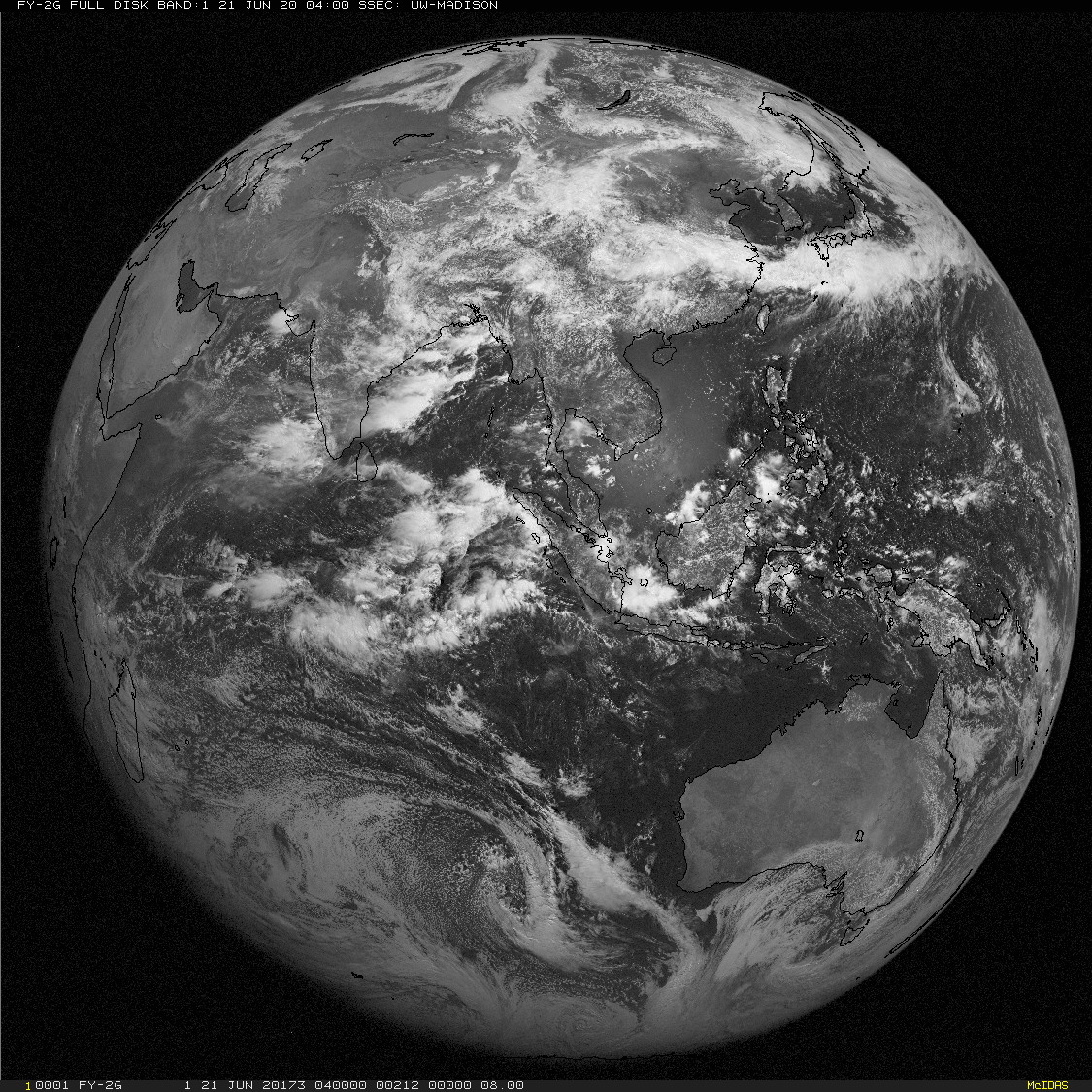 FY-2G Visible images [click to enlarge]