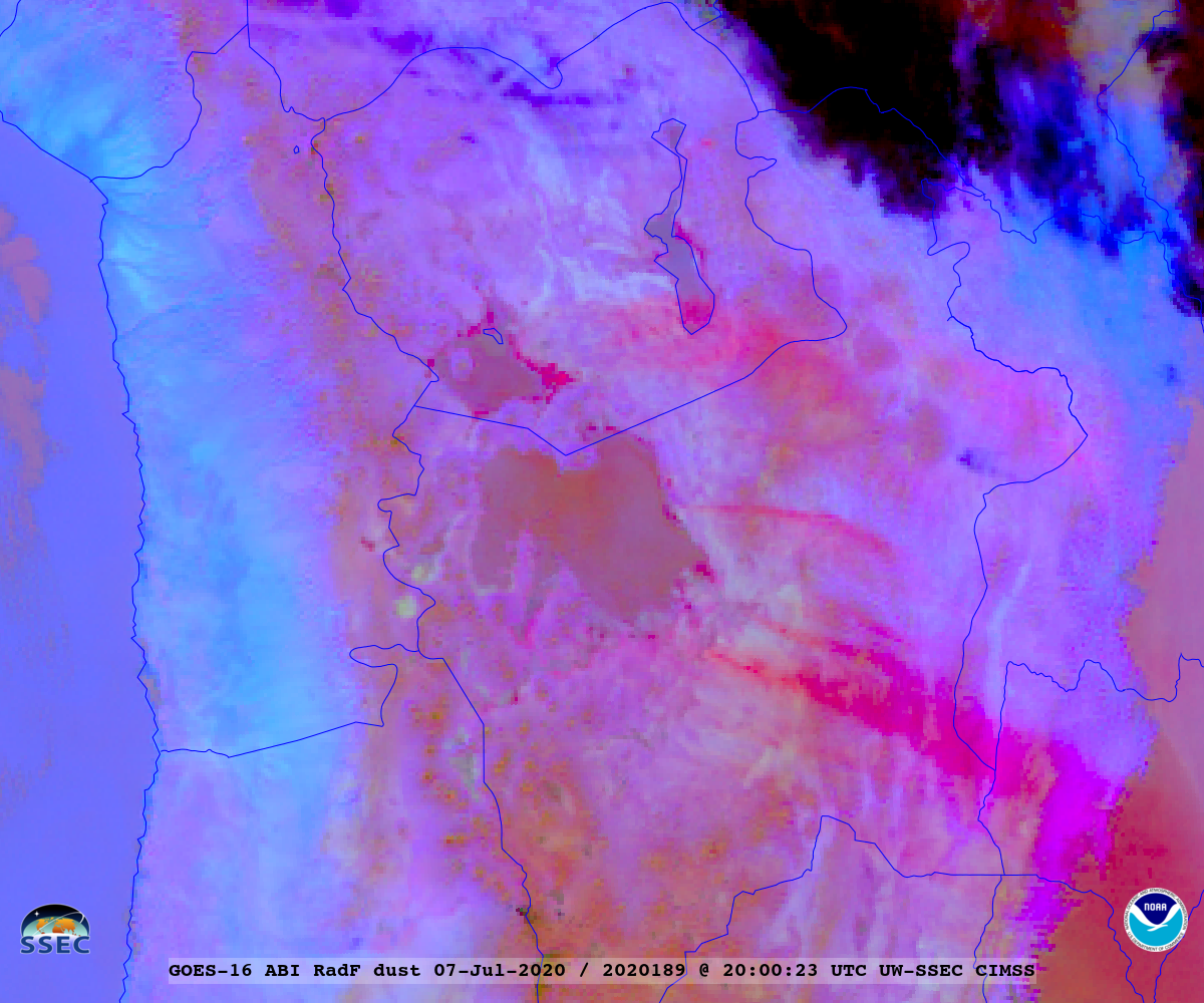 GOES-16 Dust RGB images (credit: Tim Schmit, ASPB/CIMSS) [click to play animation | MP4]