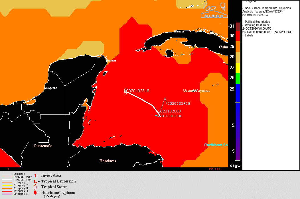Sea Surface Temperature and Ocean Heat Content images [click to enlarge]