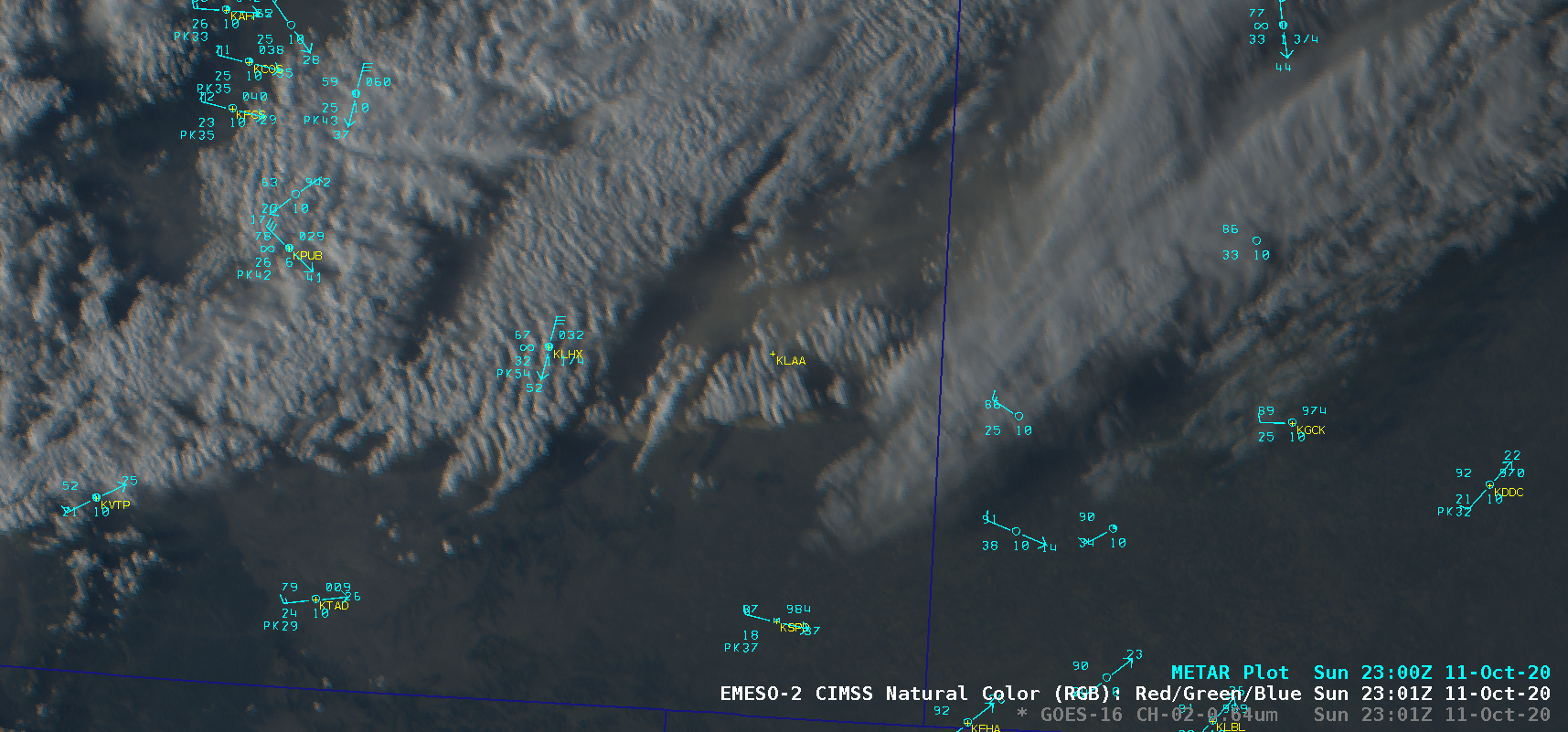 GOES-16 “Red” Visible (0.64 µm) and CIMSS Natural Color RGB images [click to play animation | MP4]
