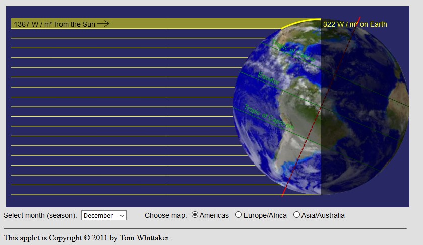 angle of incidence earth