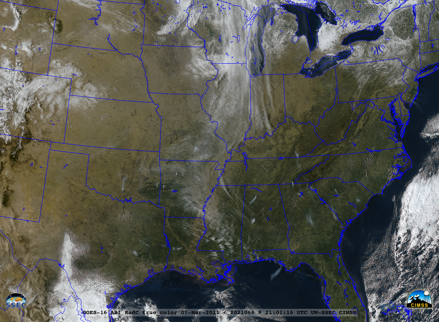 GOES-16 True Color RGB images [click to play animation | MP4]