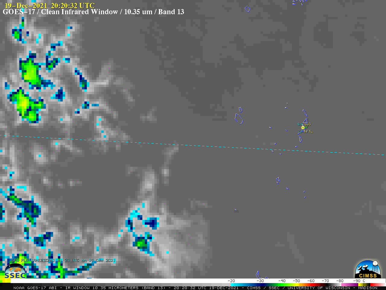 GOES-17 “Clean” Infrared Window (10.35 µm) images [click to play animated GIF
