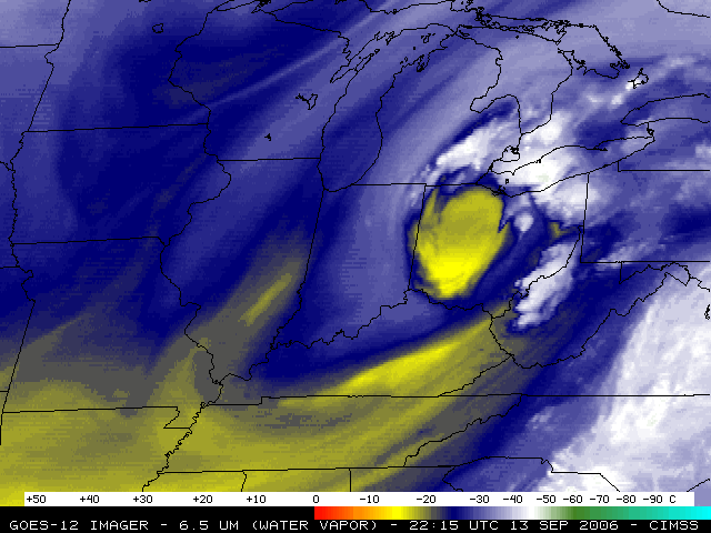 GOES-12 water vapor animation