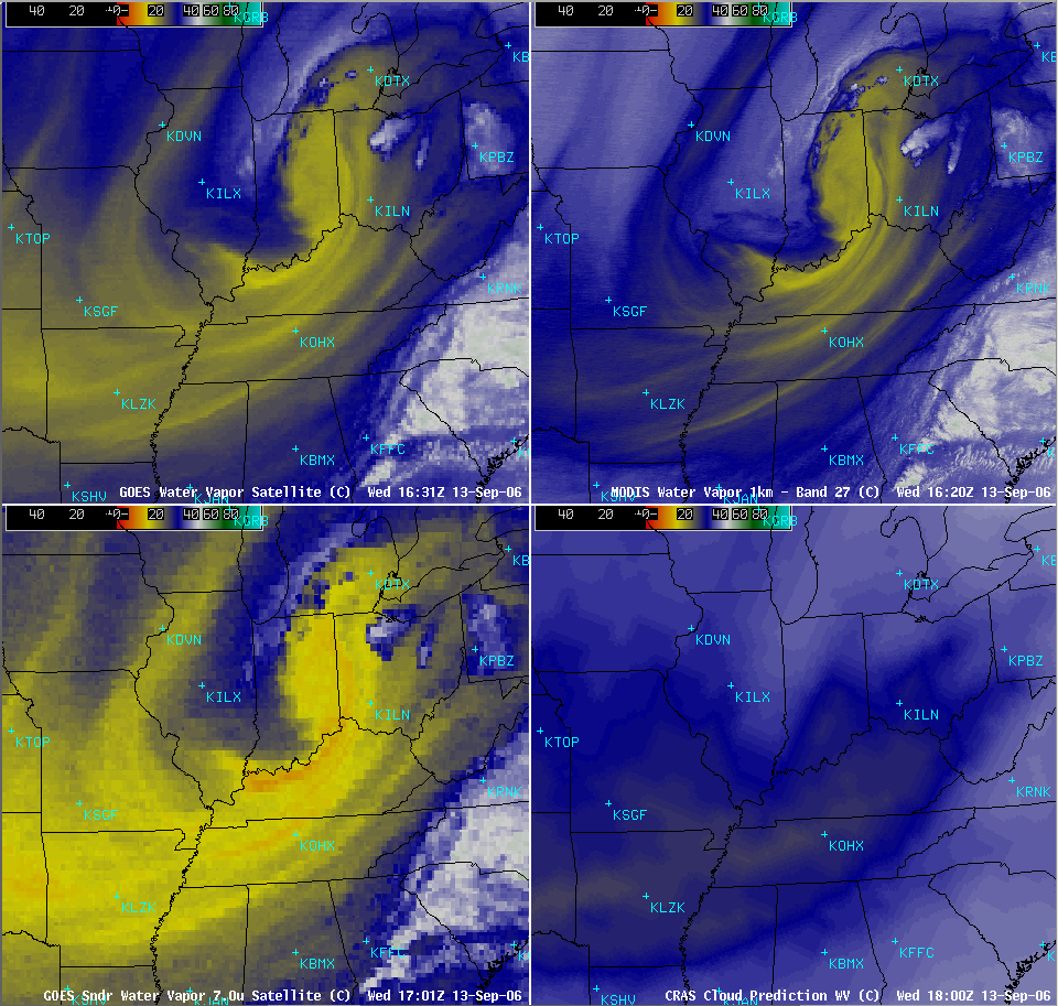 AWIPS water vapor channel comparison
