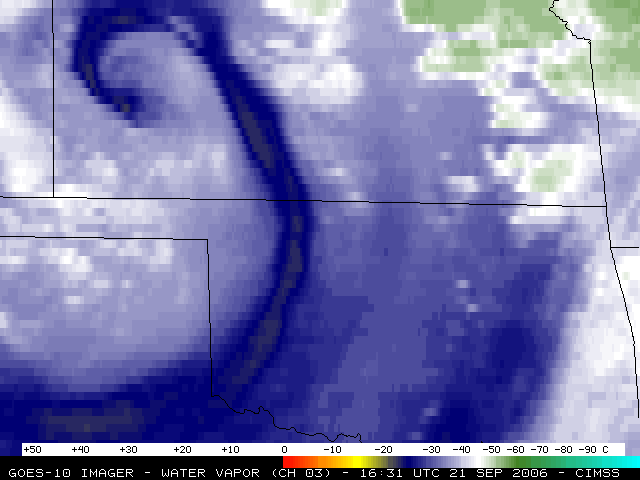 GOES-10 water vapor image