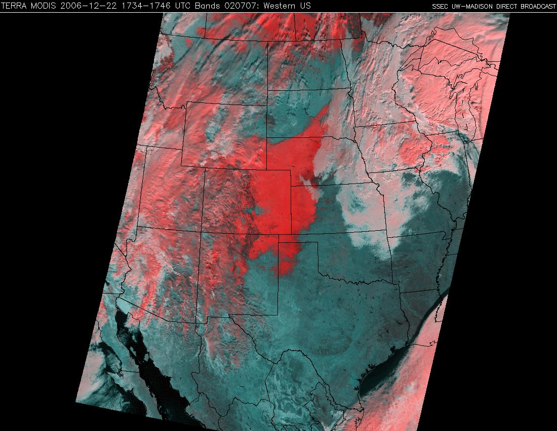MODIS false color image