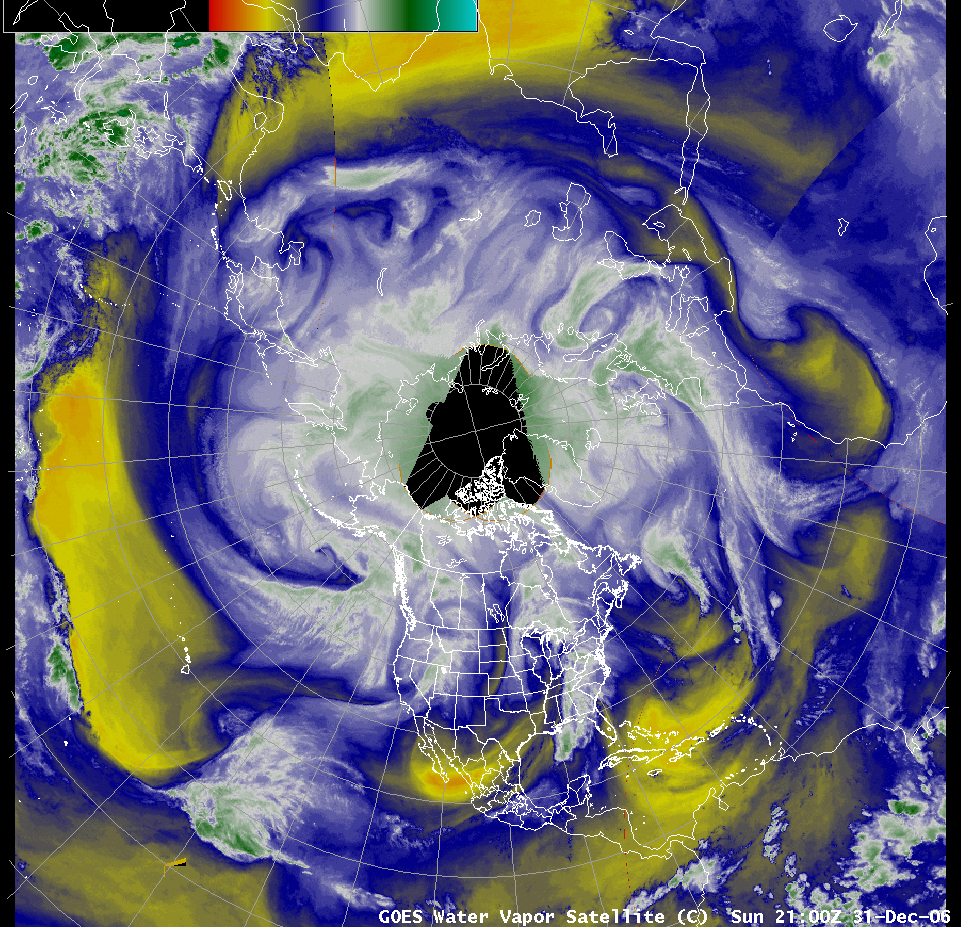 AWIPS Northern Hemisphere water vapor image composite
