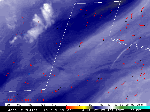 GOES-12 water vapor image