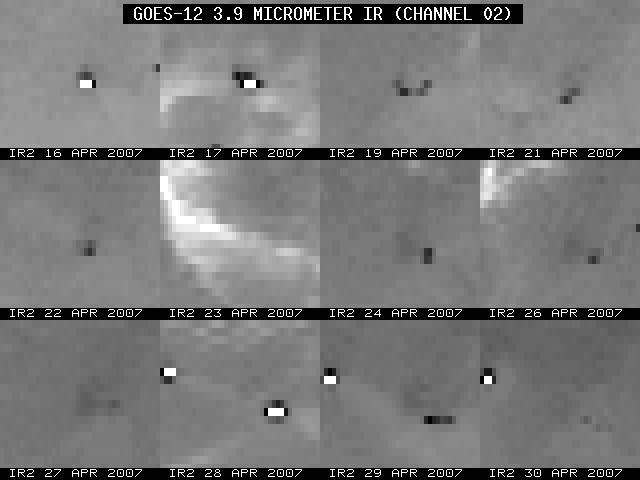GOES-12 3.9Âµm IR images