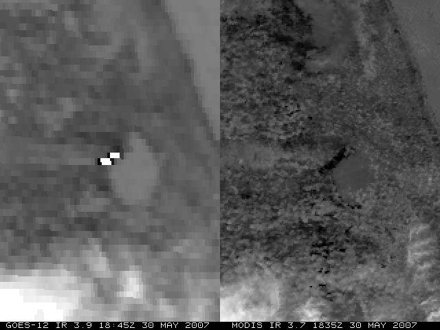 GOES + MODIS shortwave IR images
