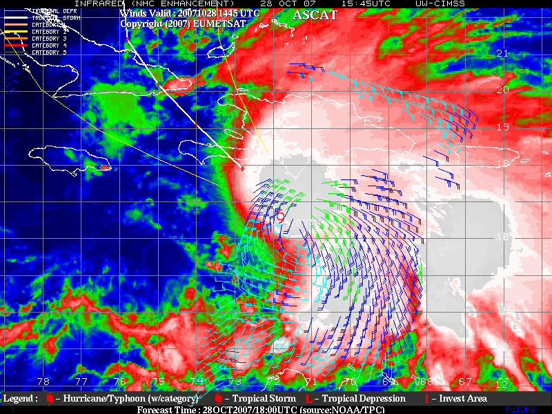 GOES-12 IR images + ASCAT winds (Animated GIF)
