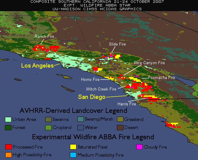 Wildfire ABBA 4-day composite (21-24 October 2007)