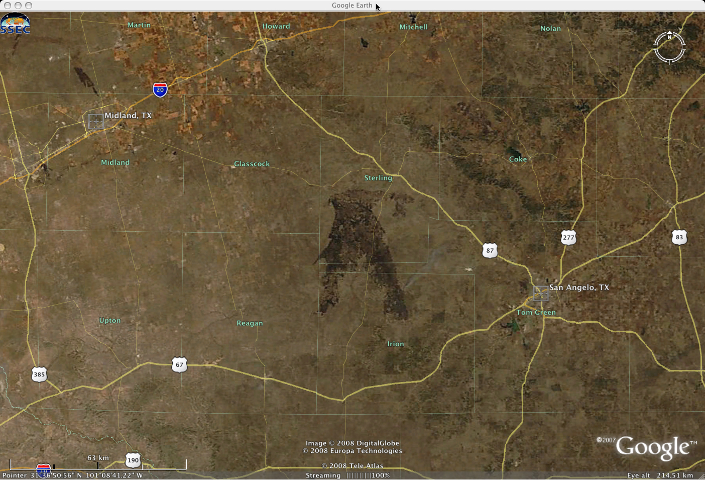 MODIS true color image (Google Earth)