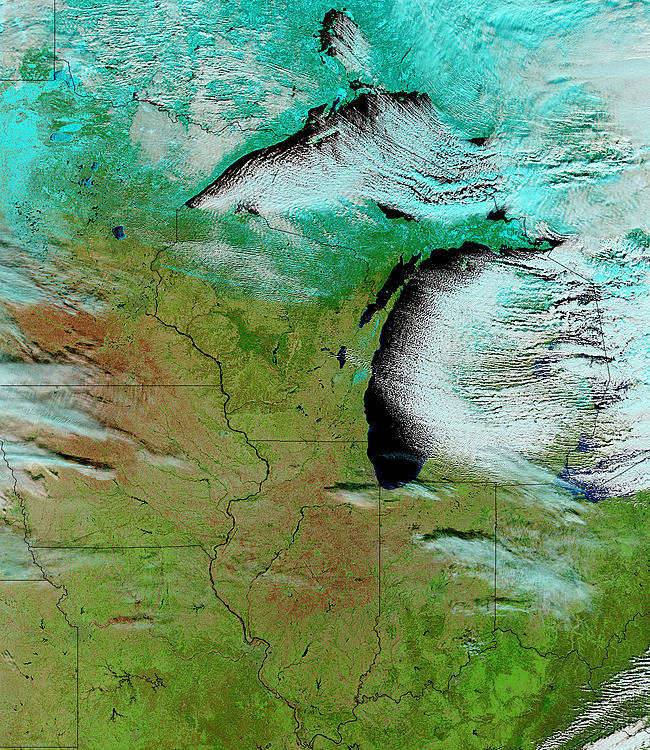 MODIS false color images - northcentral US (Animated GIF)
