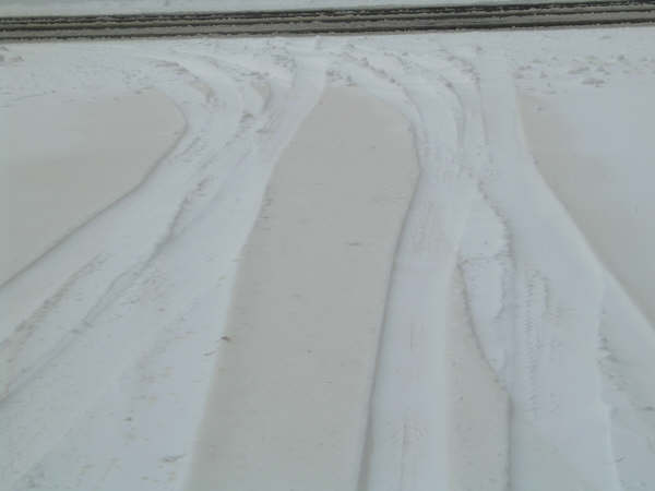 photo of dirty snow in northern Wisconsin