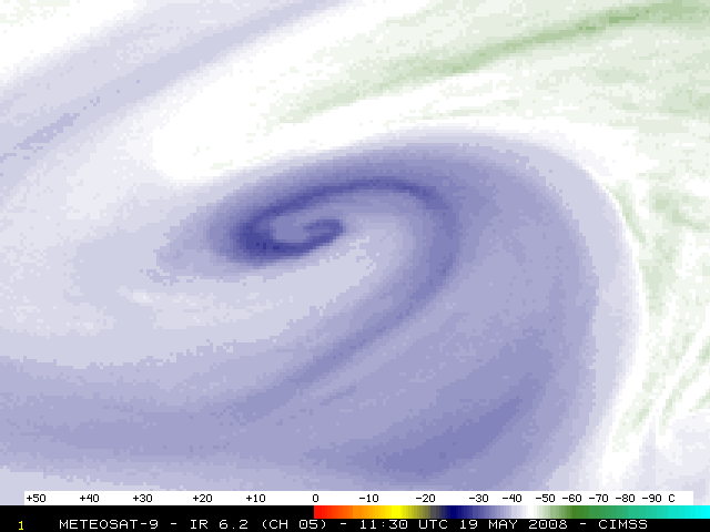 Meteosat-9 water vapor images (Animated GIF)