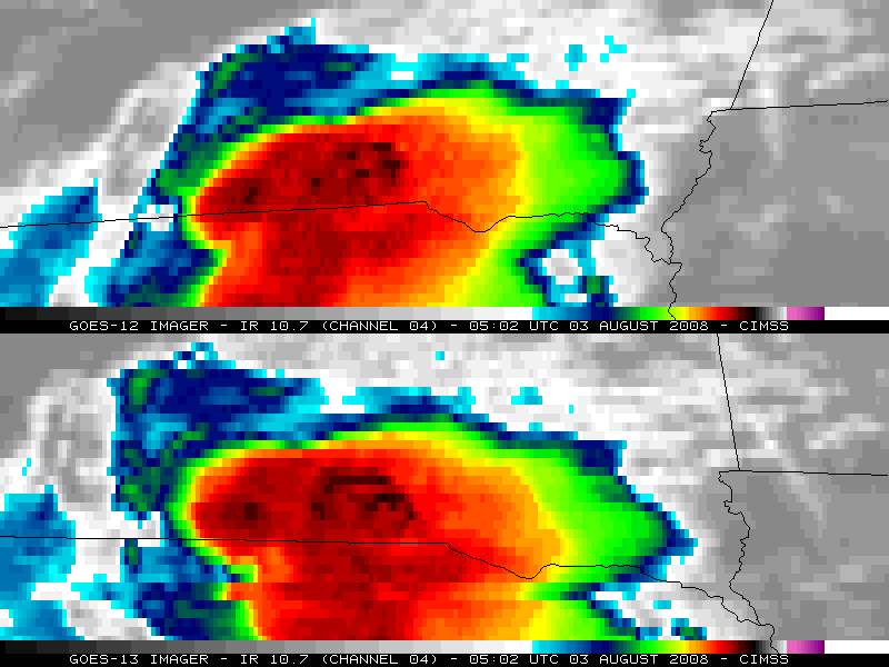 GOES-12 + GOES-13 IR images (Animated GIF)