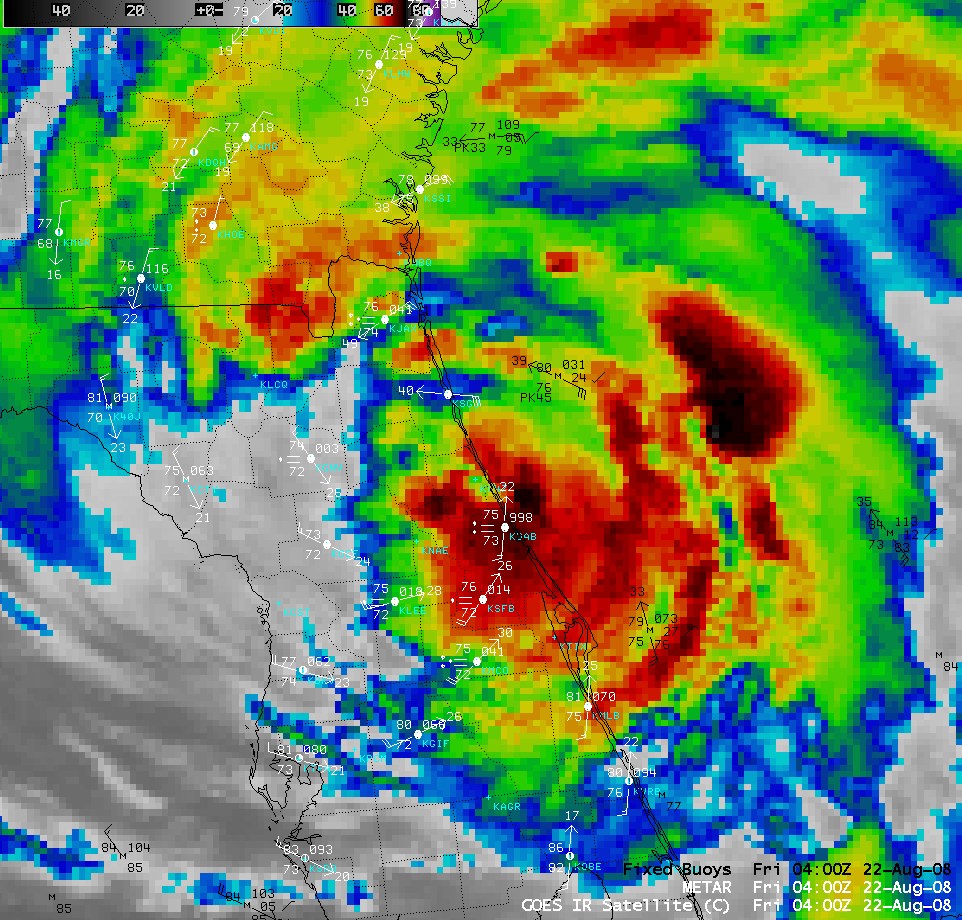 AWIPS images of GOES IR channel (Animated GIF)