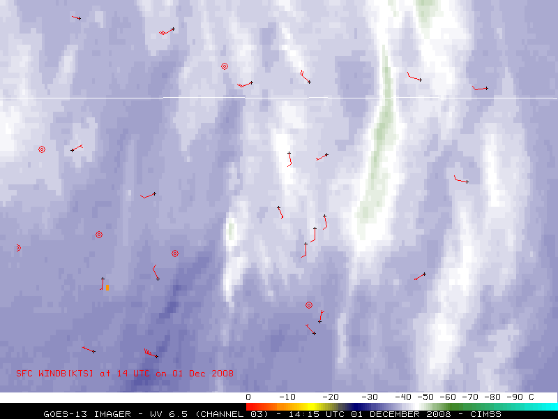 GOES-13 6.5 Âµm water vapor images