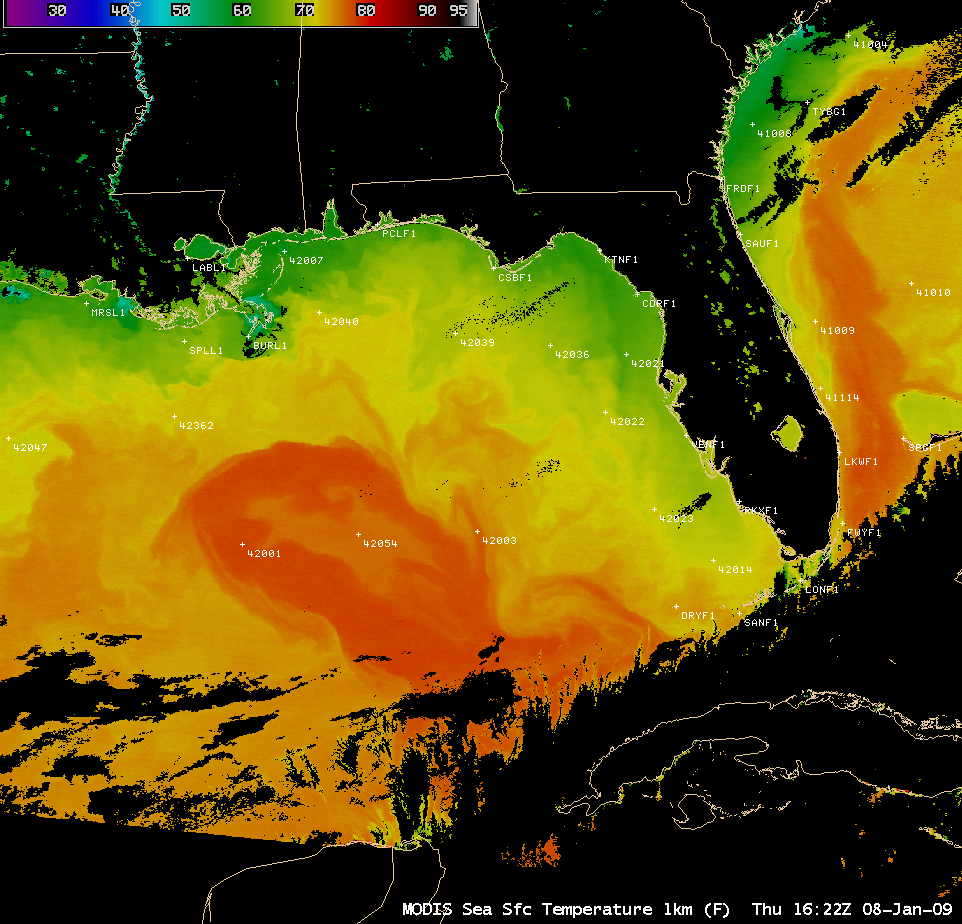 MODIS Sea Surface Temperature + RTG-SST model analysis