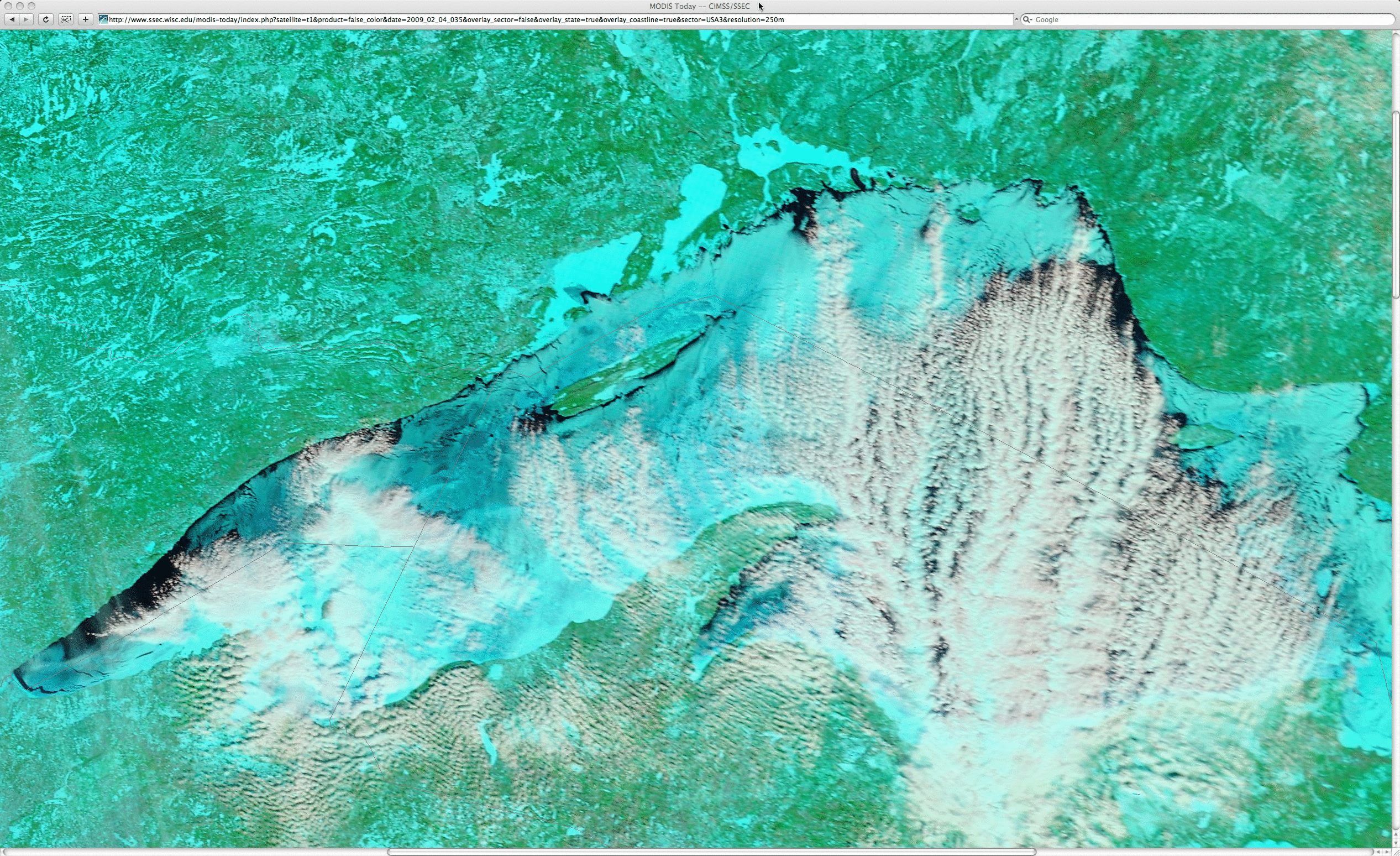 MODIS false color images