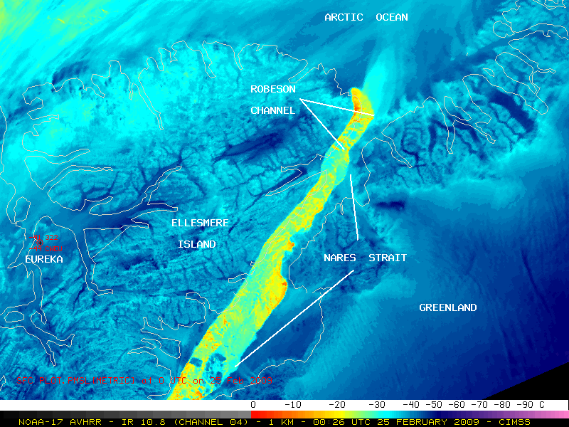 NOAA-17 10.8 µm IR image