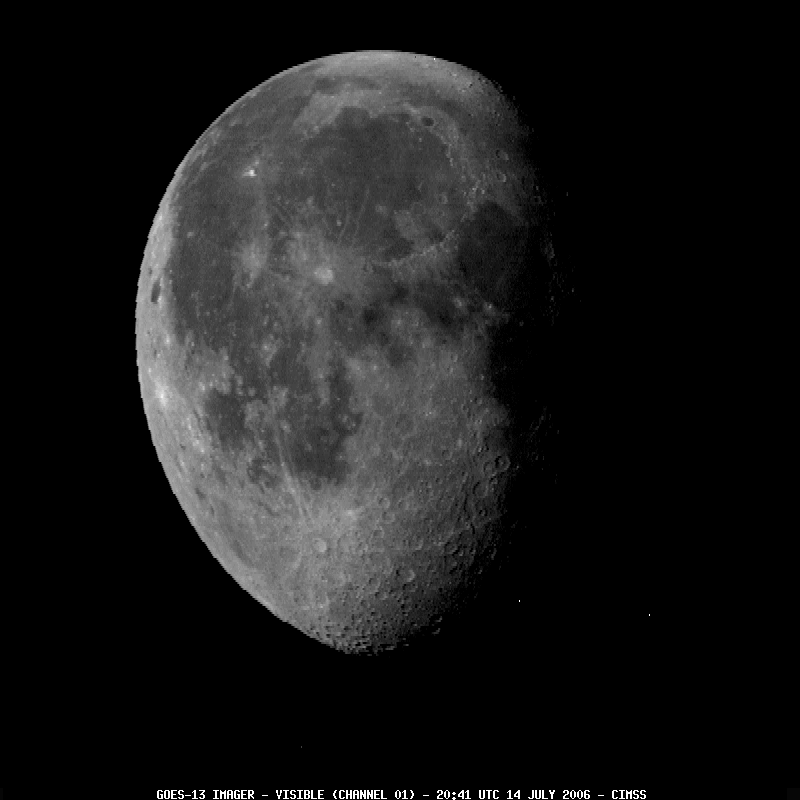 GOES-13 visible image of the Moon