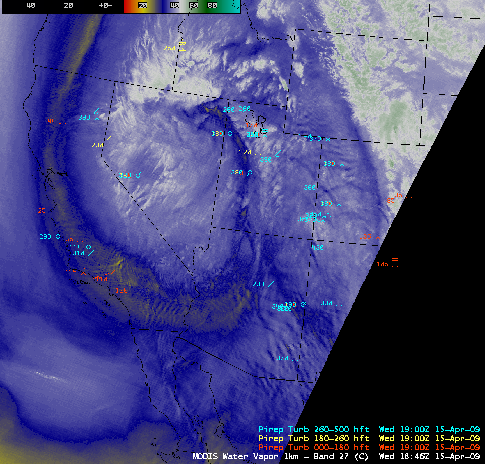 1-km resolution MODIS 6.7 Âµm water vapor images