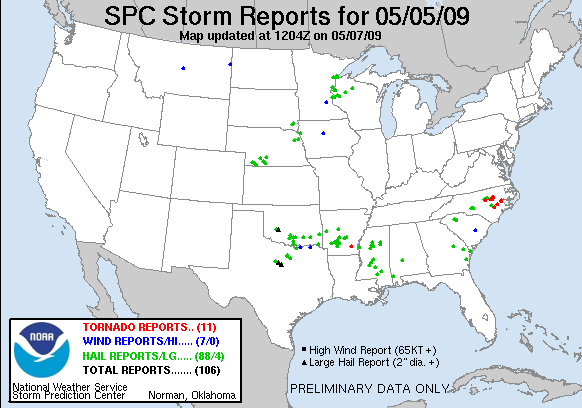 SPC storm reports